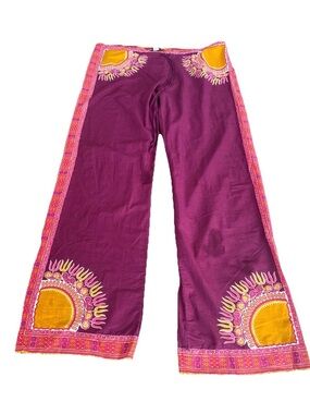 Lucky Brand boho multicolor print pants 100% cotton size large